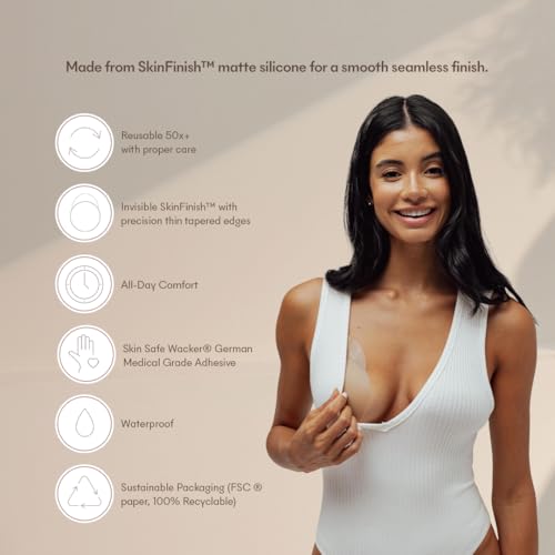 Image of NOOD No Show Extra Lift Nipple Covers | Reusable Adhesive Nipple Covers | Silicone Nipple Cover