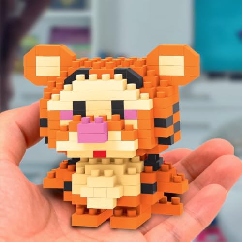 Image of JOY JUNCTION Tiger Theme Orange Mini Blocks DIY Building Blocks Toy for Kids, Smart Activity for Kids, Birthday Gift Ideas for 6+ | Fun Activity Toy 195 Pcs Interlocking Blocks Set
