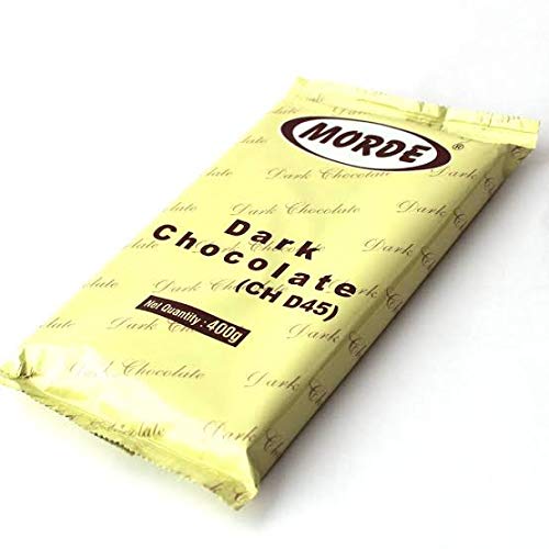 Morde Real Dark Chocolate Slab Chocolate Bar Perfect for Baking, Cake Frosting, Chocolate Making - Pack of 1, 400 gm