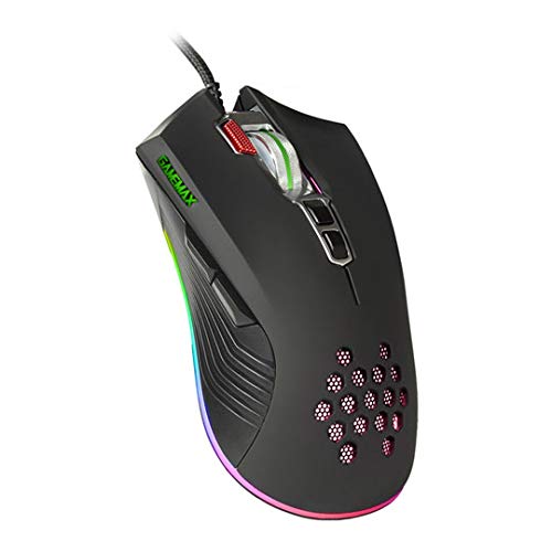 Razor RGB Gaming-Maus, kabelgebunden, 8D Optisch, 8 Tasten, 6400 DPI einstellbar, anpassbare RGB-Beleuchtung, ergonomisches Design, die