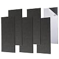 6 Pack Self-adhesive Acoustic Panels,15.75" X 31.5" X 0.47" Soundproof Wall Panels, High Density Beveled Edge Sound Absorbing Panels, Acoustic Treatment for Studio Home and Office (Black)
