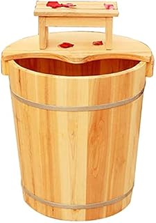 Barril de madeira para spa de pés presente doméstico banheira de pés de madeira balde banheira de pés com tampa com massageador para pés de imersão massageador banheira de pés saúde banho de pés