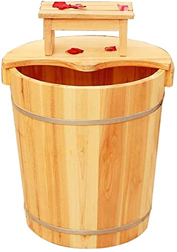 Tina de pies de madera BABYCE con masajeador