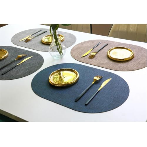 Tapis ovale en cuir imperméable et isolé pour table de restaurant