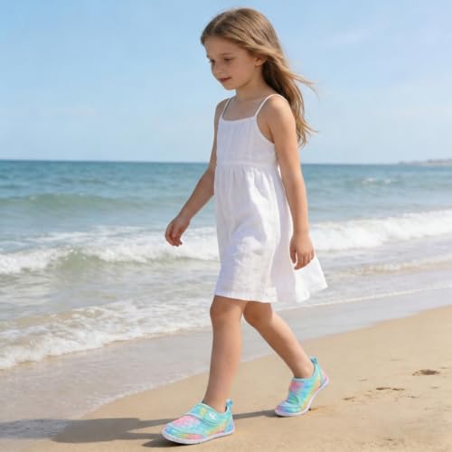 Image of FEETCITY Toddler Water Shoes Boys Girls Swim Shoes Quick Dry Kids Aqua Socks Barefoot for Beach Swimming Pool