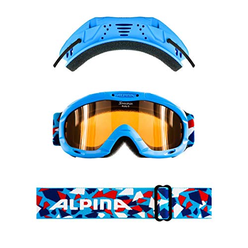 Alpina Kinder Skibrille Ruby Blue-Konfetti in Einheitsgröße