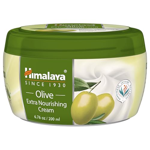 Himalaya Olive Extra Nourishing Cream, with Olive Oil, Almond Oil, Vitamin E &amp; Rice Bran for Deep Nourishment and Body Moisture, 6.76 fl oz (200 ml)