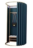Tragbares Kleidergeschäft, Ankleidezimmer, mobiles Ankleidezimmer zum Umkleiden, 100 x 95 x 200 cm, Dunkelblau
