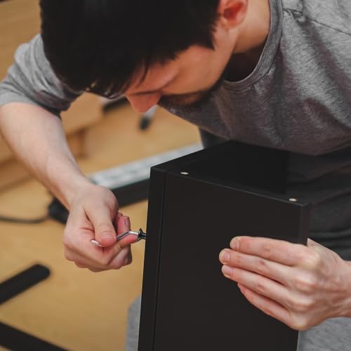 521 Stück M4 Schrauben Set, M4 Senkkopfschrauben Set, Flachkopf Innensechskantschrauben Muttern Set, Maschinenschrauben mit Muttern und Unterlegscheiben Set Schwarz, Gewindeschrauben und Muttern Set