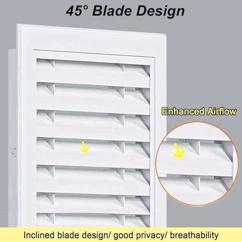 Air Vent Cover - 22x22 in White Aluminium Alloy, Two-Way Ventilation Register for Wall or Ceiling, Durable HVAC Register Grille, Modern Home Airflow Solution