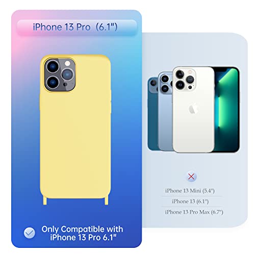 Image of Compatible with iPhone 13 Pro Case with Lanyard Crossbody iPhone Case with Strap 13 Pro Adjustable Shockproof Drop Protection Silicone Phone Cover for iPhone 13 Pro 6.1''