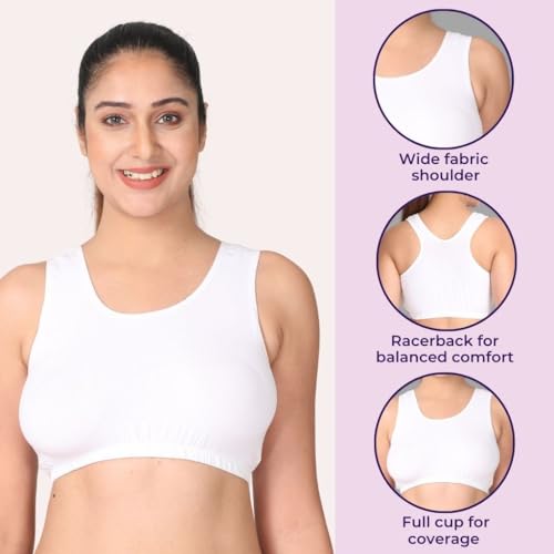 Image of Adira | Plus Size Sleeping Bra for Women | Plus Size Bra | Slip On Bras to Wear at Home | Comfortable Bra | Wirefree & High Coverage | Sleep Support | Avoids Stretch Marks | Pack of 2