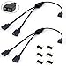 Jstincal ARGB Splitter Cable, 1-to-2 Female to Female 5V 3 Pin Addressable RGB Splitter Extension Cable ARGB LED Sync Cable for Extend PC Computer ARGB Fans Or ARGB LED Series (2 Pack)