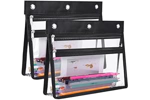 Upgraded Pink Pencil Case for 3 Ring Binder