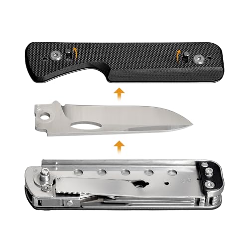 Image of ROXON S505G Flex Shears-Modular Design Multitool with Fixed Big Scissor-Interchangeable Blade of BA01-BA17 & Changeable Implements of FT01-FT12(Black)