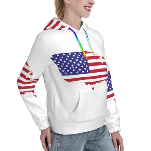 Sweat à capuche drapeau USA EdWal pull parfait pour le week-end