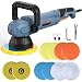 Produktbild Handife Exzenter Poliermaschine Auto, 1100W Auto Polieren Maschine kit mit 6 Variable Geschwindigkeit 6000 RPM, Mit 6 Schwammkissen, 2 Wollscheibe, zum Polieren von Holzmöbel, Fliesen, Autolack (Blue)