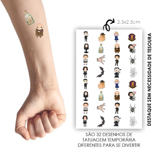 Tatuagem Temporária Infantil Vandinha | Kit Festa 32-065