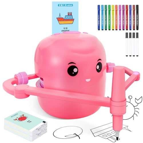 Drawing Robot for Kids with 150 Learning Cards and 17