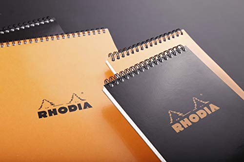 Rhodia 185009C notatnik spiralny A4 21x29,7 cm w kratkę czarny