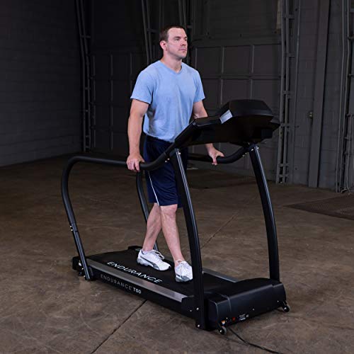 Image of Body-Solid Endurance (T50) Rehab Walking Treadmill 1.5 HP Motor for Home and Commercial Use, Rehabilitation Treadmills 310 lbs. Capacity with LED Display and Wide Walking Pad, Black