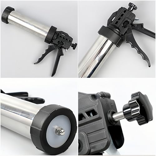 Professional Jerky Gun Kits, 304 Stainless Steel Beef Jerky Gun for Ground Meat, Manual Jerky Cannon Shooter Sausage Press Stuffer Maker with 5 Nozzles 1 Meat Pusher 5 Cleaning Brushes