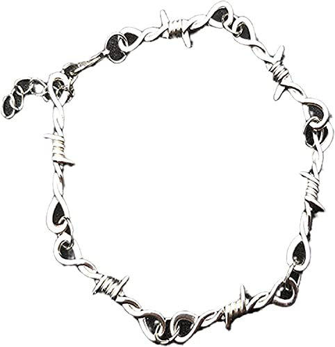 Hip-Hop - Pulsera unisex de estilo gótico y punk, con alambre de espino, ideal como regalo creativo