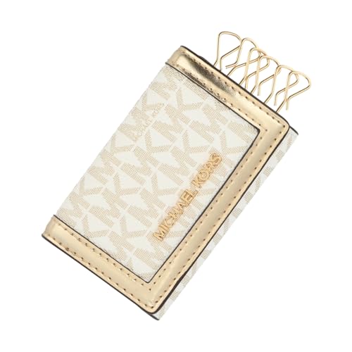 [マイケルコース] キーケース Michael Kors JET SET TRAVEL KEY CASE 35F4GTVC5M127 optic white/pale gold [並行輸入品]