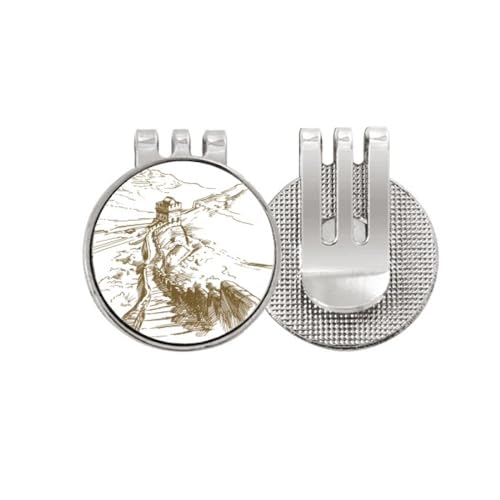 Marqueur de balle de golf magnétique émail Chine Landmark accessoire vert