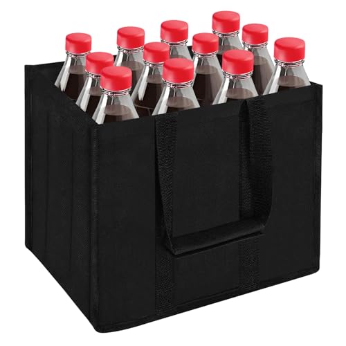 ipow Portabottiglie per Vino, Borsa per Bottiglie con 12 Scomparti,