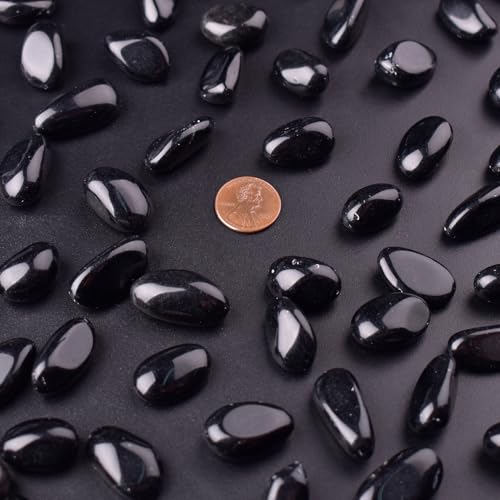 Image of Obsidian Healing Crystal Stone Set - 24 Pieces, 0.6 inch Natural & Polished Stones for Healing, Meditation, Reiki, Chakra, Crafting & Decoration