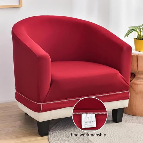 Funda para silla de bañera con brazos elástica lavable y protector de muebles gris oscuro 6