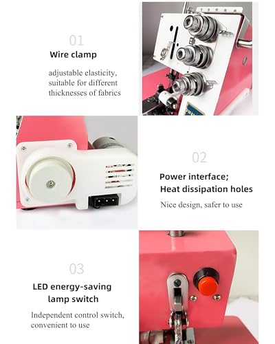 Machine à coudre électrique surjeteuse avec éclairage LED intégré