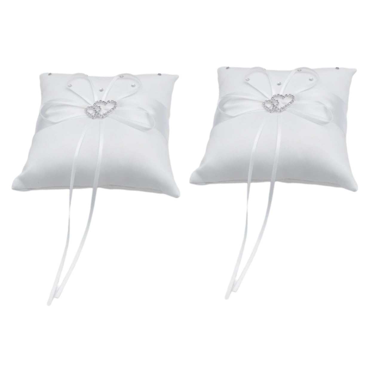 Almohadas portador del anillo PRETYZOOM de 2 piezas con diseño de rosa para boda occidental