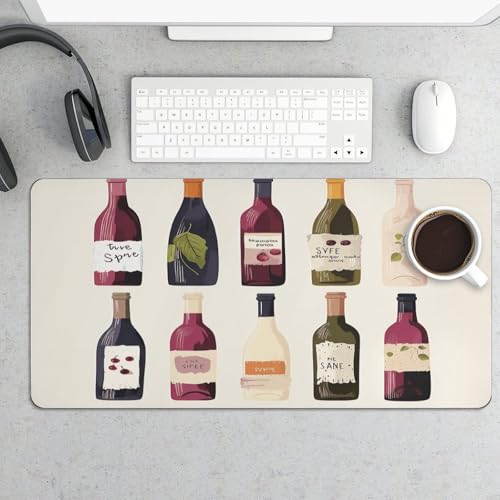Protector de escritorio con diseño botellas de vino, grande miniatura 5