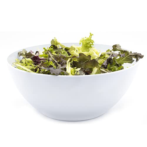 CABLEPELADO - Cuenco de plastico para comida - bol - recipiente - plato - ensaladera - vasija - Libre BPA - lavavajillas - microondas - 3.5 Litros - color blanco