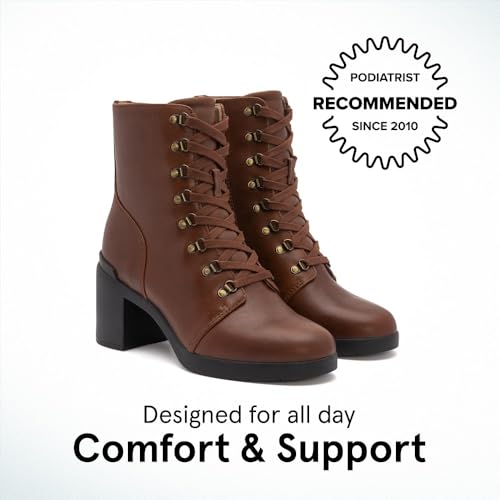 ABEO Metropolis Lace Boots For Women | Fall Boots for Women | Water Resistant Leather | Built-In Orthotic Insole | Orthotic Boots2