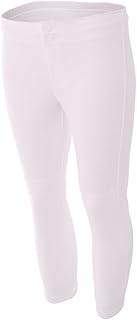 A4 Womens Softball Pant, 2XL, White