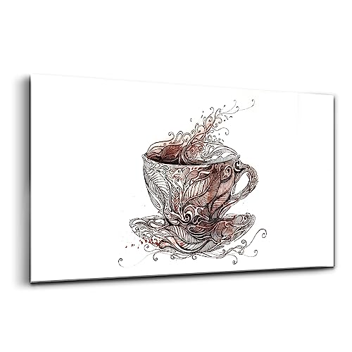 Tableau en verre coloré mural 120x60cm moderne pour cuisine et coin repas