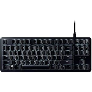 Razer BlackWidow Lite TKL Tenkeyless Mechanical Keyboard : Orange Key Switches – Tactile & Silent – White Individual Key Lighting – Compact Design – Detachable Cable – Classic Black