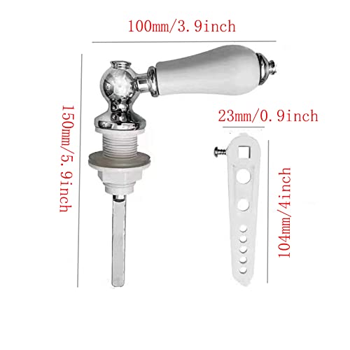 Lokatall Ceramic Toilet Flush Handle, Chrome Replacement Toilet Tank ...