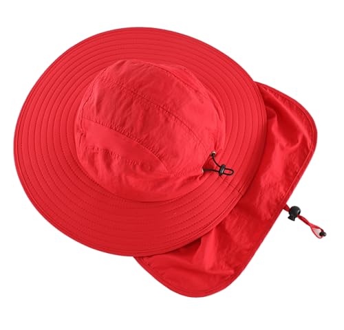 Image of Home Prefer UPF 50+ Mens Wide Brim Fishing Hat with Neck Flap Sun Hat for Men Women Sun Protection Cap