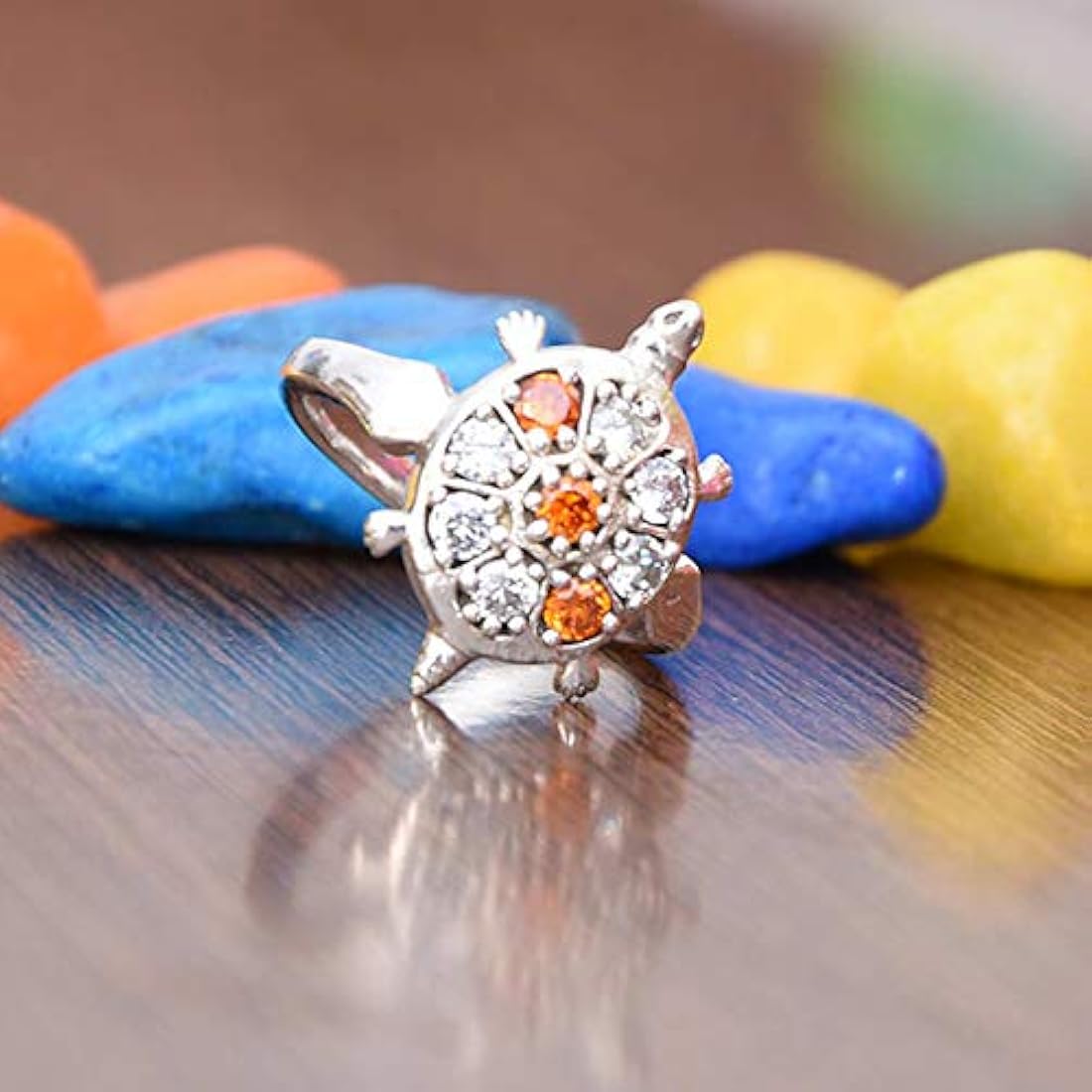 アクセサリー BAGUE TURTLE ring Buy Gem O Sparkle 925 Good Luck Tortoise Ring With CZ High Polish