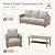 HERA'S HOUSE 6 Pieces Patio Furniture Set, Outdoor Rattan Furniture with 5.5" Cushions, All-Weather Outdoor Wicker Sectional Conversation Set for Lawn Garden Backyard, Beige