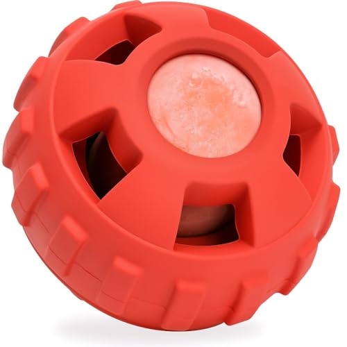 Image of Dog Chew Toys for Aggressive Chewers Large Medium Breeds, Puzzle Toys Interactive Treat Dispensing Slow Feeder Indestructible Durable Safe Rubber Teeth Clean Toys (Red Medium)