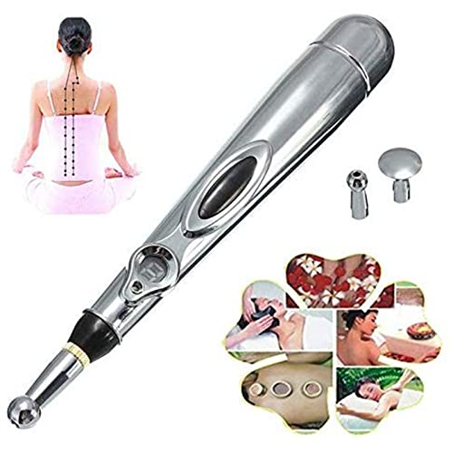 Dancal Crayon d'acupuncture électronique, Crayon d'acupuncture, Masseur de thérapie méridienne avec 2 têtes de massage, 9 niveaux réglables Cover