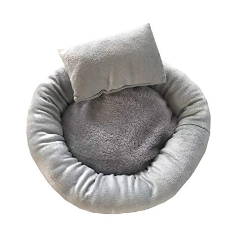 YUIOP Kennel Pet Supplies Small Dog Kennel Winter Warm Suede Round Nest Cover