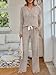LILLUSORY Womens 2 Piece Lounge Sets Winter Outfits 2025 Sweatsuit Matching Pjs Airport Vacation Travel Fall Pajamas Fashion Khaki L
