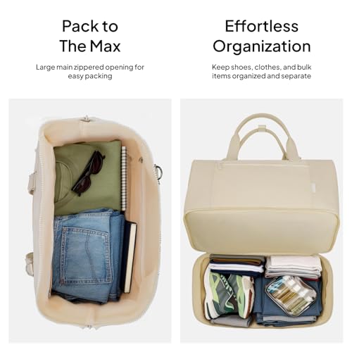 Image of TOPEAST Travel Duffle Bag, Weekender Bags for Women with Shoe Compartment