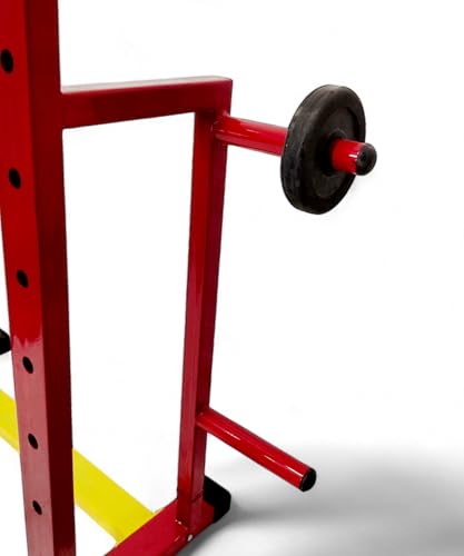 Image of Commercial Power Rack 4X2 Pipe Structure Welded Heavy Duty Strength Training Rack J-Lock, Squat-Lock Pairs| Squats,Benchpress,Deadlifts| Multi-Functional Power Rack with Pull-up bar (TC175)